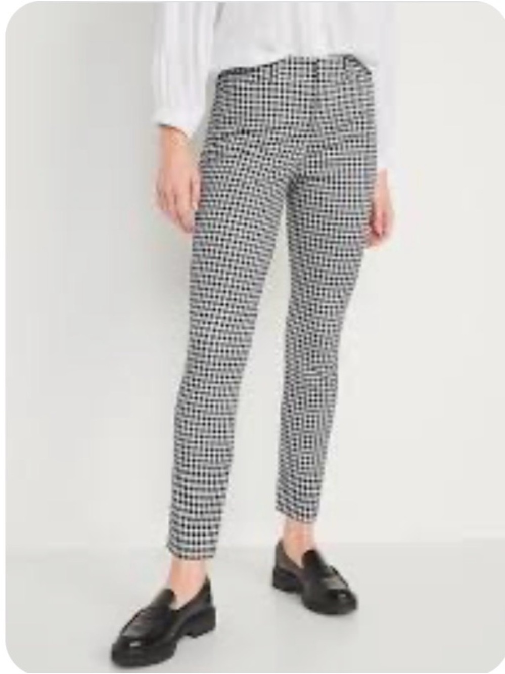 Old Navy High-waisted Gingham Pixie Skinny Pants